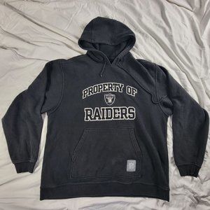 Oakland Raiders Reebok Hoodie Gridiron Classic Large Black Property Of Raiders